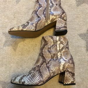 Chinese Laundry Snakeskin Booties